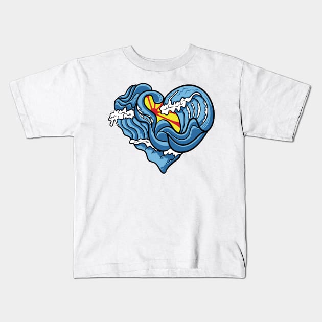 ocean love Kids T-Shirt by PlasticGhost